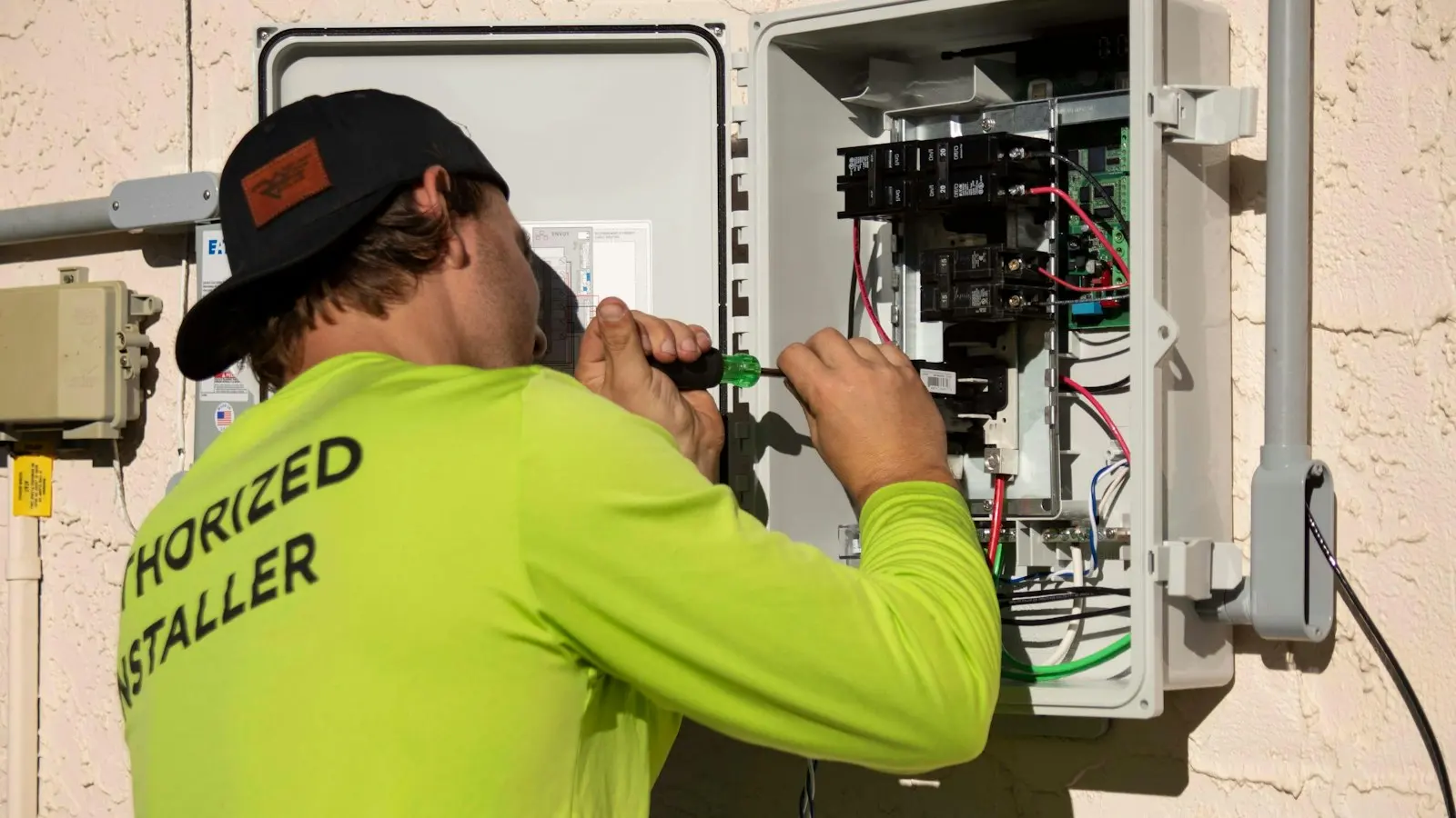 IT technician helping a local small business owner at their office